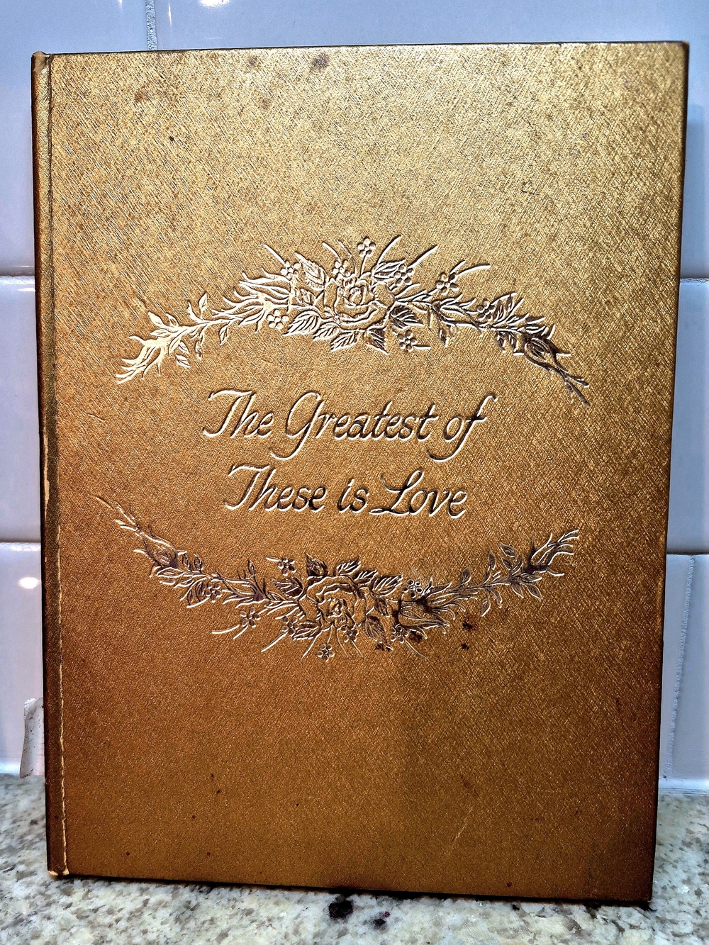 Vintage Gold Decorative Book "The Greatest of These is Love" by Hoffman/McDaniel